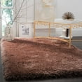 thumbnail image 1 of SAFAVIEH Luxe Paxton Solid Plush Polyester Shag Area Rug, Taupe, 6' x 6' Square, 1 of 9