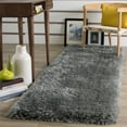 thumbnail image 1 of SAFAVIEH Luxe Paxton Solid Plush Polyester Shag Runner Rug, Grey, 2'3" x 8', 1 of 9