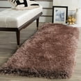 thumbnail image 1 of SAFAVIEH Luxe Paxton Solid Plush Polyester Shag Runner Rug, Taupe, 2'3" x 8', 1 of 9