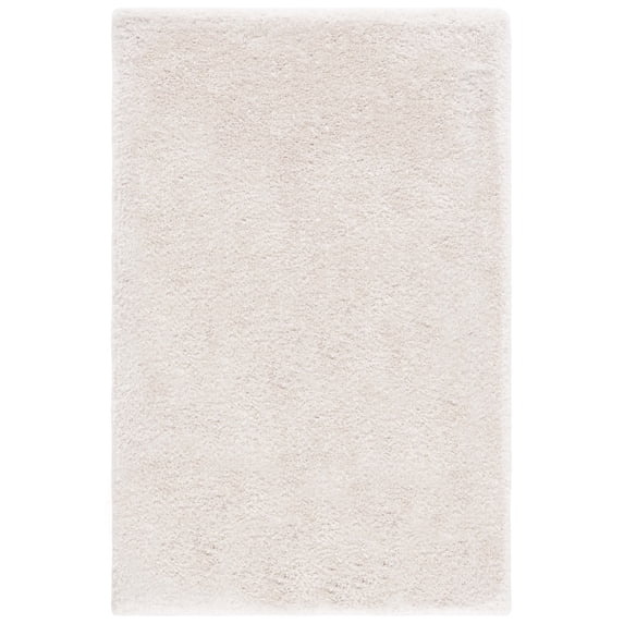 SAFAVIEH Luxe Paxton Solid Shag Area Rug, Bone, 2'3" x 4'