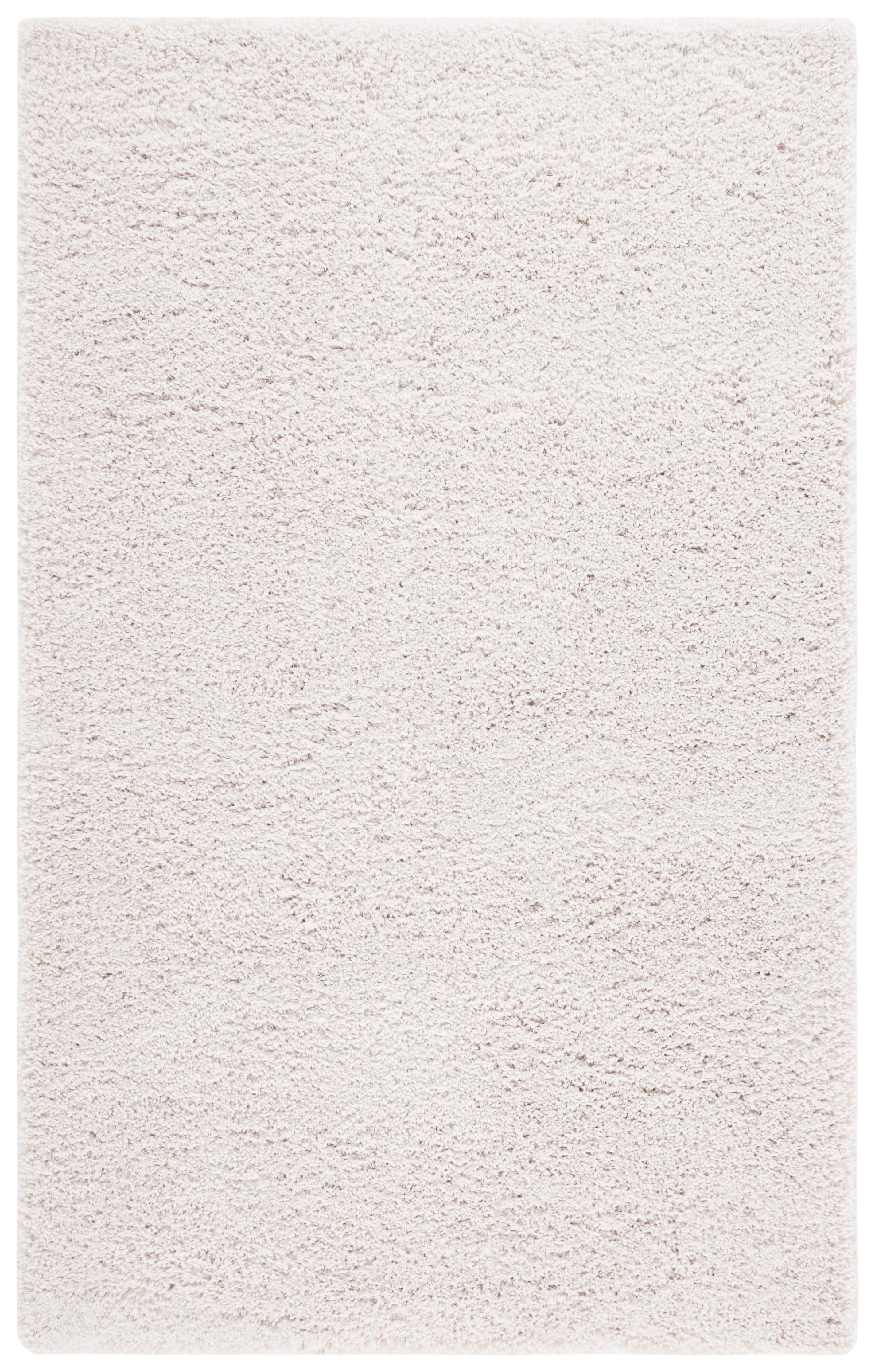 SAFAVIEH Luxe Shag Jameson Solid Area Rug, White, 5' x 8'