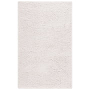 SAFAVIEH Luxe Shag Jameson Solid Area Rug, White, 5' x 8'