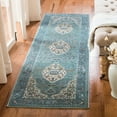 thumbnail image 1 of SAFAVIEH Luxor Amadine Floral Bordered Runner Rug, Turquoise/Beige, 2'2" x 7', 1 of 5