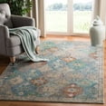 thumbnail image 1 of SAFAVIEH Luxor Harry Abstract Floral Area Rug, Ivory/Turquoise, 5'3" x 7'7", 1 of 5