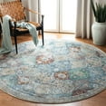 thumbnail image 1 of SAFAVIEH Luxor Harry Abstract Floral Area Rug, Ivory/Turquoise, 6'7" x 6'7" Round, 1 of 5