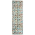 thumbnail image 1 of SAFAVIEH Luxor Jenny Floral Bordered Runner Rug, Turquoise/Aqua, 2'2" x 7', 1 of 5