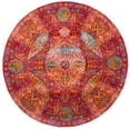 thumbnail image 1 of SAFAVIEH Luxor Metha Floral Bordered Area Rug, Fuchsia/Gold, 5'3" x 5'3" Round, 1 of 8