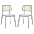 thumbnail image 1 of SAFAVIEH Luz Contemporary Cane Dining Chair, Grey, Set of 2 (17.3 in. W x 20.1 in. D x 31.9 in. H), 1 of 13