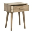thumbnail image 1 of SAFAVIEH Lyle 1 Drawer Casual Glam Accent Table, Desert Brown, 1 of 9