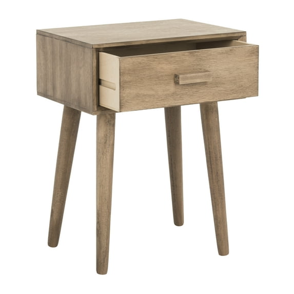 SAFAVIEH Lyle 1 Drawer Casual Glam Accent Table, Desert Brown
