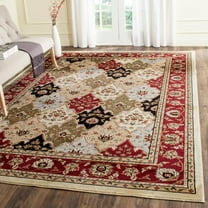 SAFAVIEH Lyndhurst Abigail Traditional Bordered Area Rug, Multi/Red, 9' x 12'