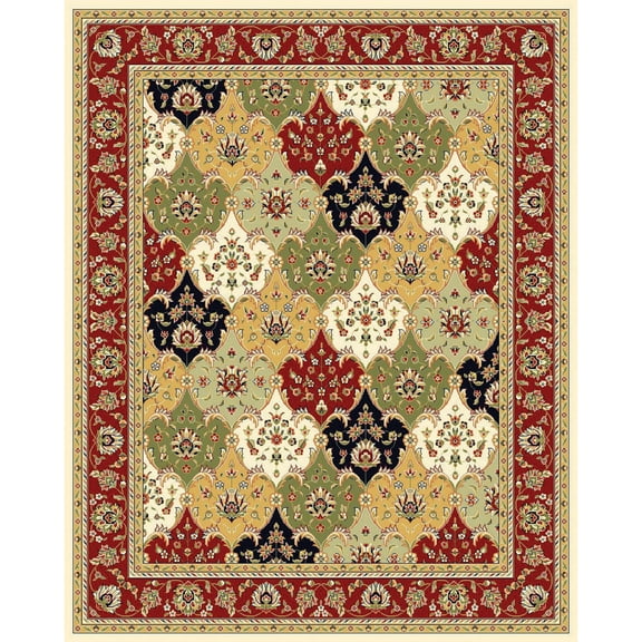 SAFAVIEH Lyndhurst Abigail Traditional Bordered Runner Rug, Multi/Red, 2'3" x 22'