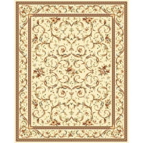SAFAVIEH Lyndhurst Beatrix Floral Bordered Area Rug, Ivory, 10' x 10' Square