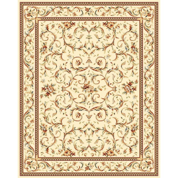 SAFAVIEH Lyndhurst Beatrix Floral Bordered Area Rug, Ivory, 12' x 18'