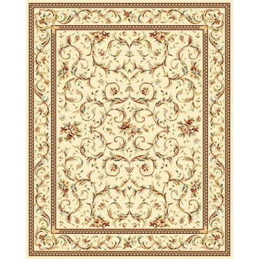 SAFAVIEH Lyndhurst Beatrix Floral Bordered Area Rug, Ivory, 3'3" x 5'3"