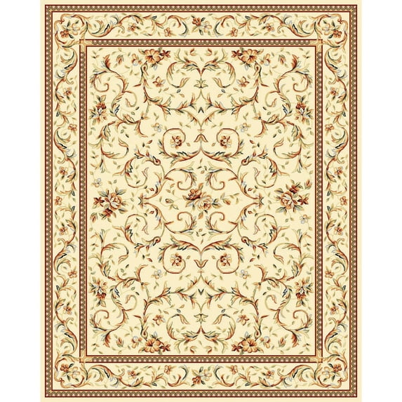 SAFAVIEH Lyndhurst Beatrix Floral Bordered Area Rug, Ivory, 3'3" x 5'3"