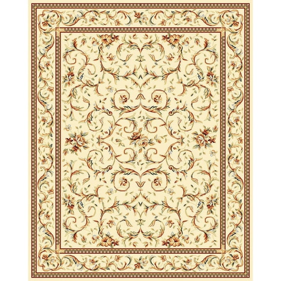 SAFAVIEH Lyndhurst Beatrix Floral Bordered Area Rug, Ivory, 3'3" x 5'3"