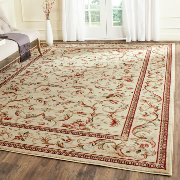 SAFAVIEH Lyndhurst Beatrix Floral Bordered Area Rug, Ivory, 9' x 12'