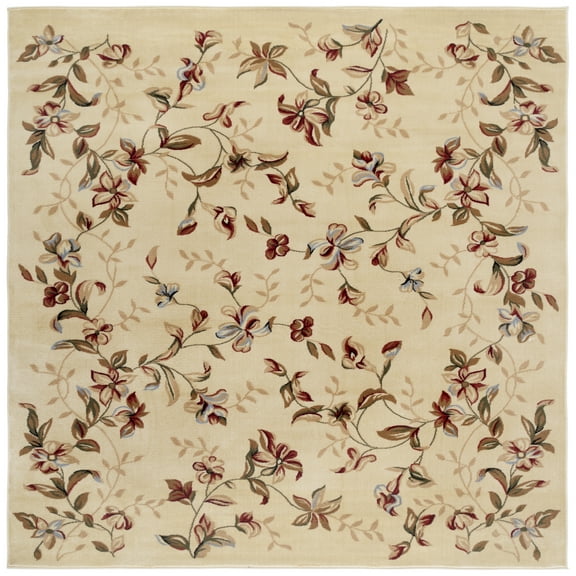 SAFAVIEH Lyndhurst Camilla Floral Area Rug, Beige, 8' x 8' Square
