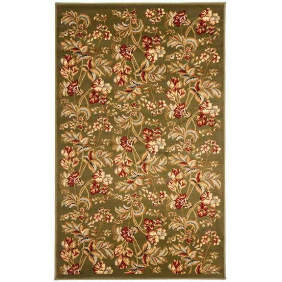 SAFAVIEH Lyndhurst Clara Floral Area Rug, Sage, 4' x 6'