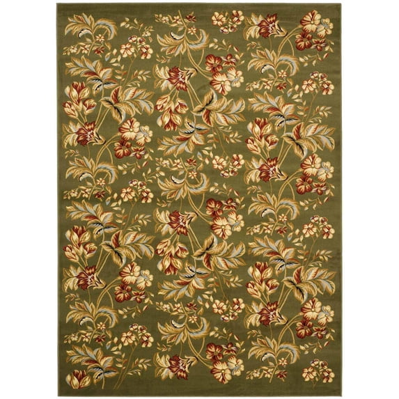 SAFAVIEH Lyndhurst Clara Floral Area Rug, Sage, 5'3" x 7'6"