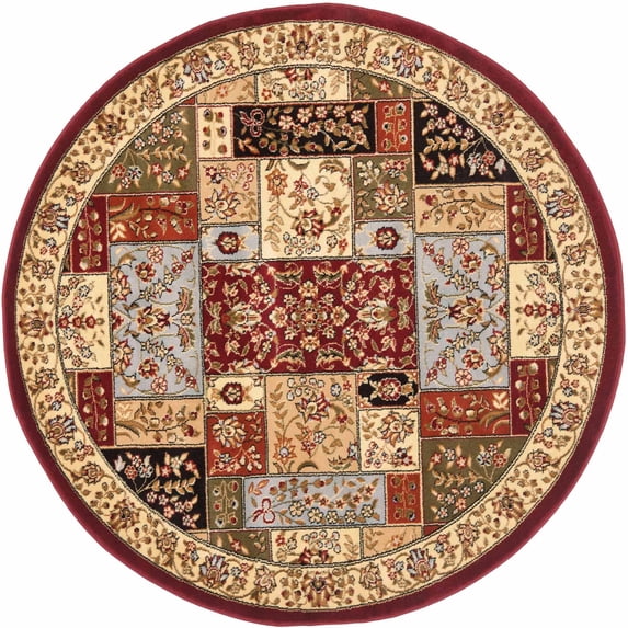SAFAVIEH Lyndhurst Edith Traditional Floral Area Rug, Multi/Ivory, 10' x 10' Round