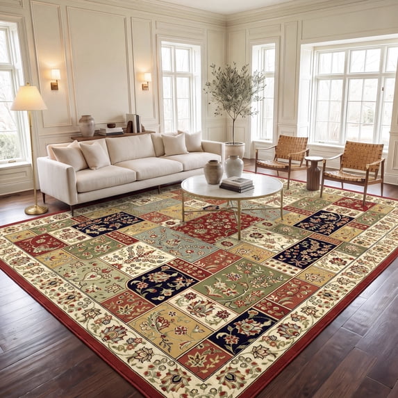 Safavieh Lyndhurst Edith Floral Area Rug, Multi/Ivory, 5'3" x 7'6"
