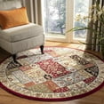thumbnail image 1 of SAFAVIEH Lyndhurst Edith Traditional Floral Area Rug, Multi/Ivory, 8' x 8' Round, 1 of 9