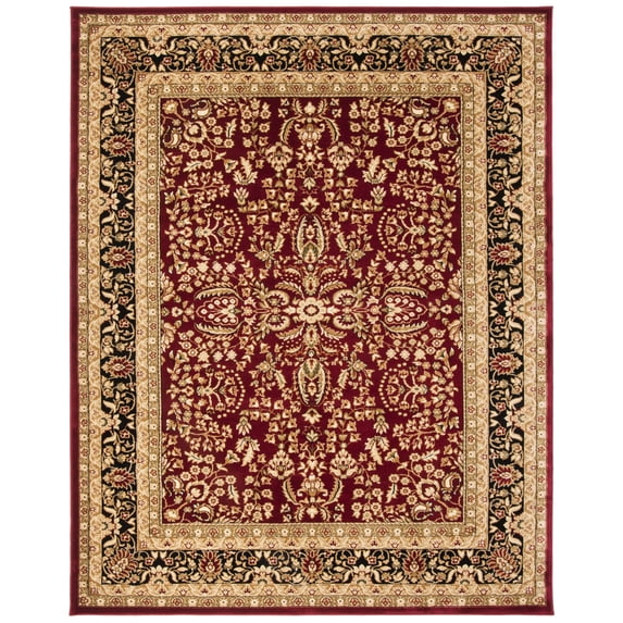 SAFAVIEH Lyndhurst Elizabeth Floral Area Rug, Red/Black, 8' x 10'