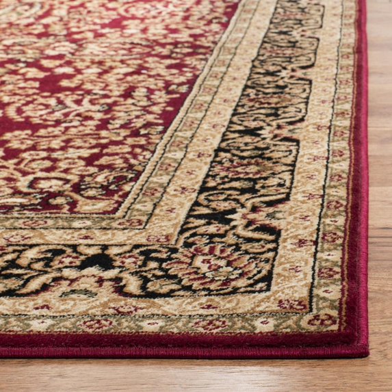 SAFAVIEH Lyndhurst Elizabeth Traditional Floral Area Rug, Red/Black, 6' x 9'