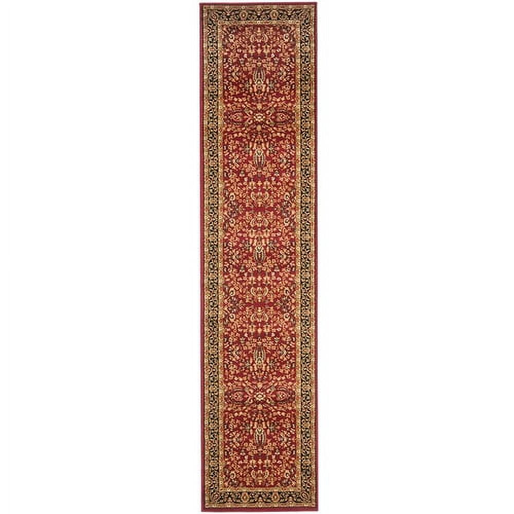 SAFAVIEH Lyndhurst Elizabeth Traditional Floral Runner Rug, Red/Black, 2'3" x 20'