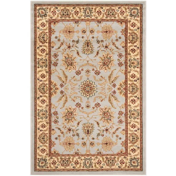 SAFAVIEH Lyndhurst Emma Traditional Floral Area Rug, Grey/Beige, 4' x 6'