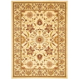 SAFAVIEH Lyndhurst Emma Traditional Floral Area Rug, Ivory, 5'3