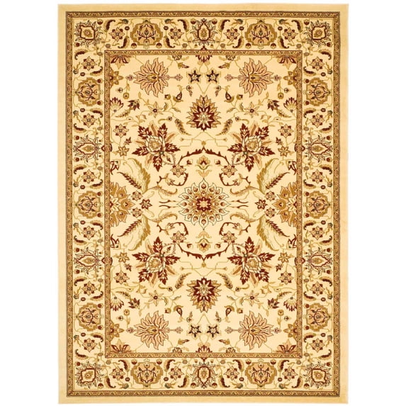 SAFAVIEH Lyndhurst Emma Traditional Floral Area Rug, Ivory, 5'3" x 7'6"