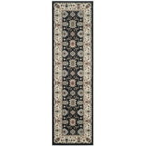 SAFAVIEH Lyndhurst Frances Floral Runner Rug, Navy/Creme, 2'3" x 10'
