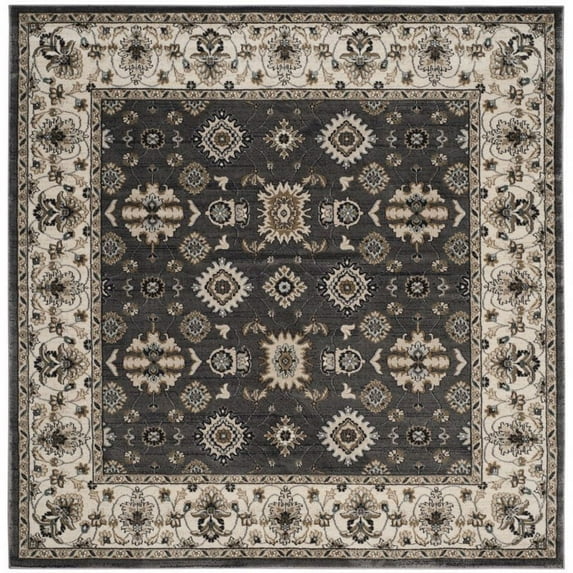 SAFAVIEH Lyndhurst Frances Traditional Bordered Area Rug, Grey/Cream, 8'11" x 12'