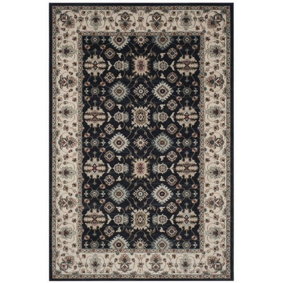 SAFAVIEH Lyndhurst Frances Traditional Bordered Area Rug, Navy/Cream, 6' x 9'