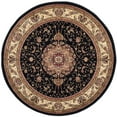 thumbnail image 1 of SAFAVIEH Lyndhurst Gabriella Floral Area Rug, Black/Ivory, 5'3" x 5'3" Round, 1 of 9