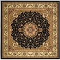 thumbnail image 1 of SAFAVIEH Lyndhurst Gabriella Traditional Bordered Area Rug, Black/Ivory, 8' x 8' Square, 1 of 11