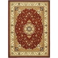 thumbnail image 1 of SAFAVIEH Lyndhurst Gabriella Traditional Bordered Area Rug, Red/Ivory, 8' x 8' Round, 1 of 10