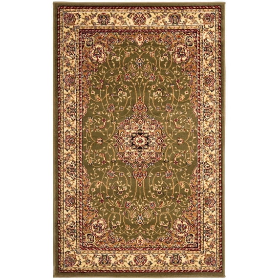 SAFAVIEH Lyndhurst Gabriella Traditional Bordered Area Rug, Sage/Ivory, 3'3" x 5'3"
