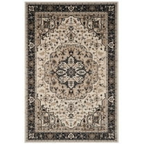 SAFAVIEH Lyndhurst Gina Traditional Bordered Area Rug, Cream/Navy, 3'3" x 5'3"