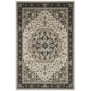 SAFAVIEH Lyndhurst Gina Traditional Bordered Area Rug, Cream/Navy, 4' x 6'