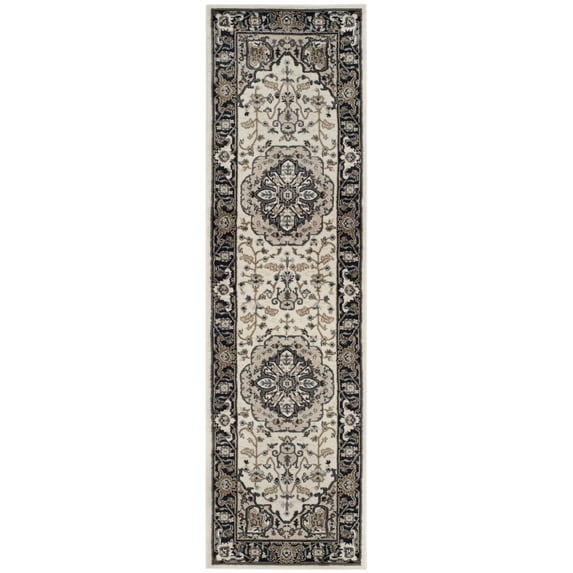 SAFAVIEH Lyndhurst Gina Floral Runner Rug, Cream/Navy, 2'3" x 8'