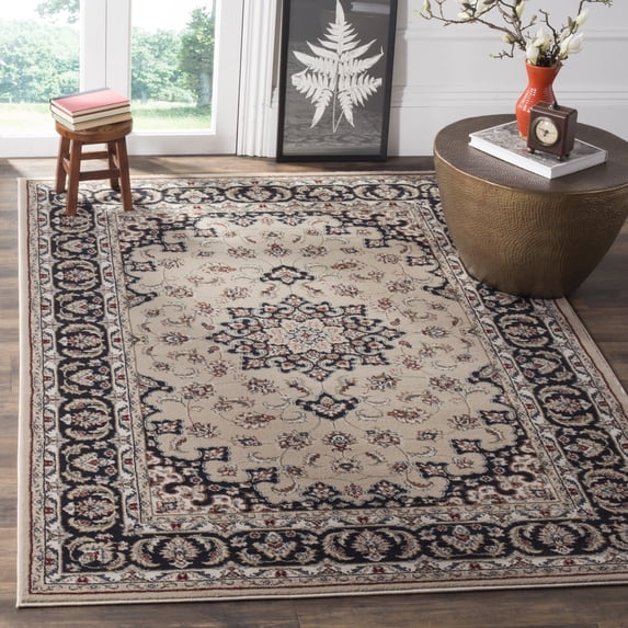 SAFAVIEH Lyndhurst Harper Traditional Bordered Area Rug, Cream/Anthracite, 8' x 10'
