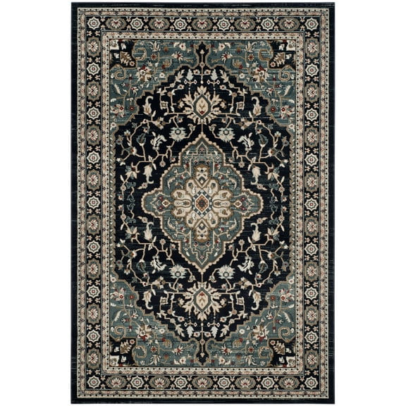 SAFAVIEH Lyndhurst Idella Floral Area Rug, Anthracite/Teal, 11' x 15'