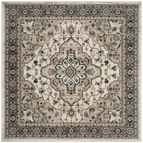 SAFAVIEH Lyndhurst Idella Floral Area Rug, Cream/Beige, 9' x 9' Square