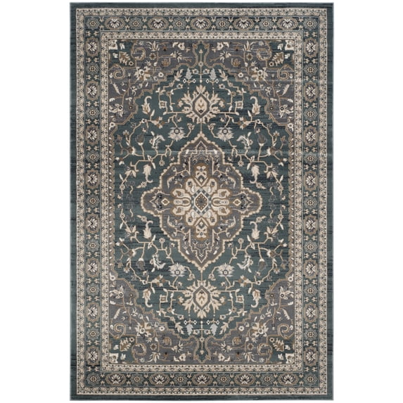 SAFAVIEH Lyndhurst Idella Floral Area Rug, Teal/Grey, 11' x 15'