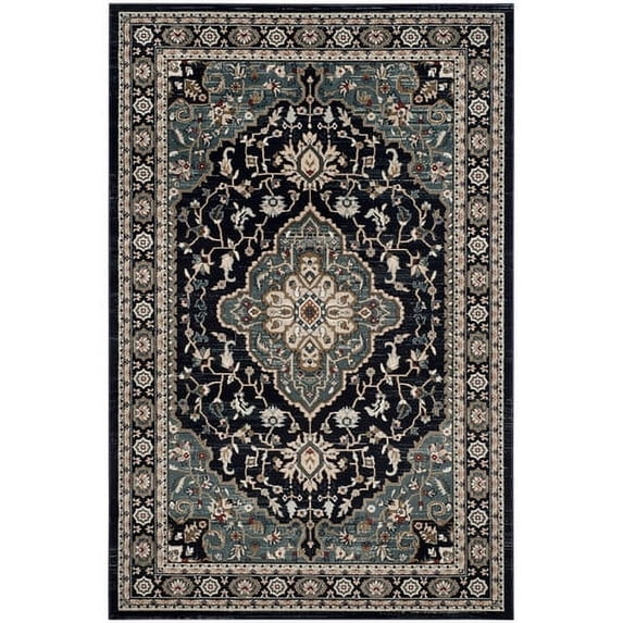SAFAVIEH Lyndhurst Idella Floral Area Rug, Anthracite/Teal, 8' x 10'