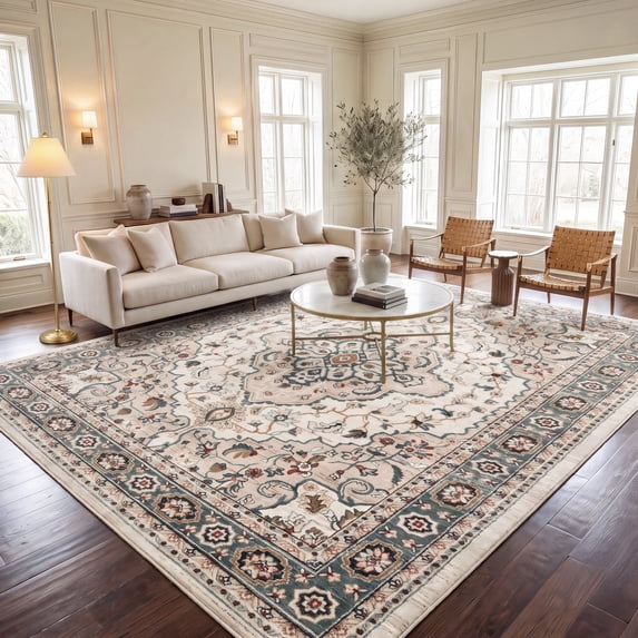 Safavieh Lyndhurst Idella Floral Area Rug, Cream/Beige, 7' x 7' Square